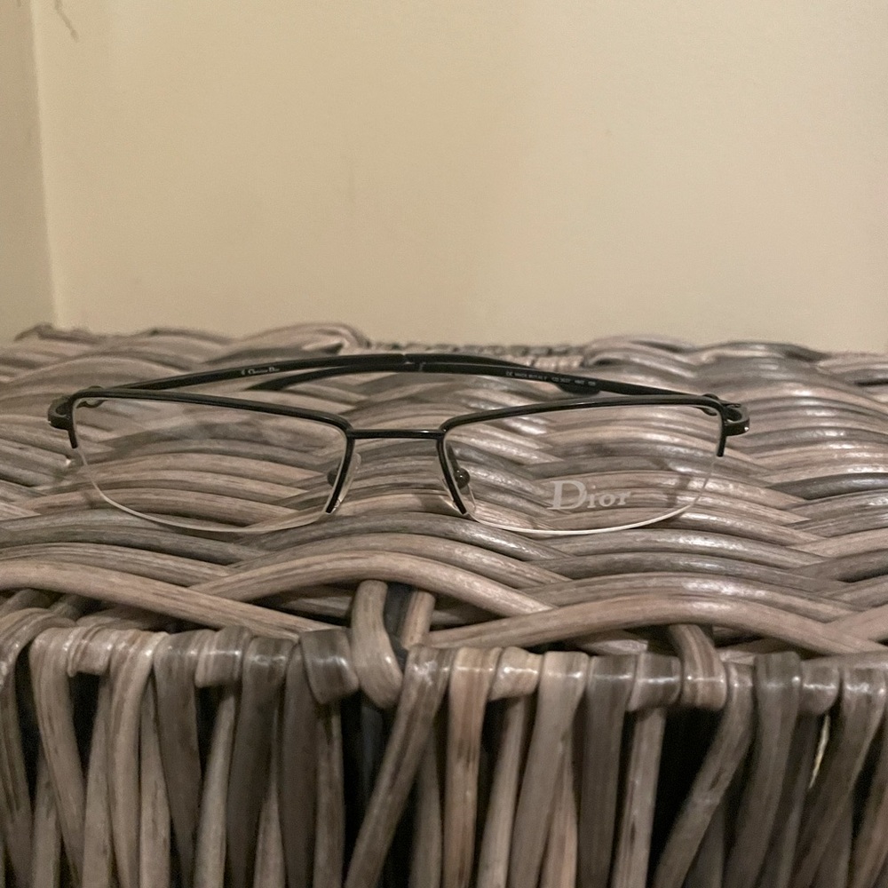 Authentic Christian Dior half-rim prescription eye wear.